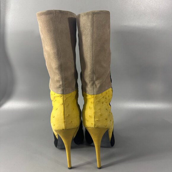 Narciso Rodriguez Tri-color Leather Boots, Size 39.5 - Picture 7 of 11